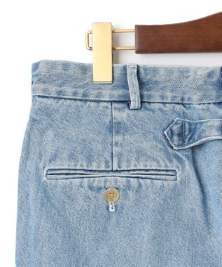 J.PRESS MEN 【J.PRESS ORIGINALS】SHIOTA DENIM PIPED STEM 1TUCK / JAPAN MADE サックスブルー系