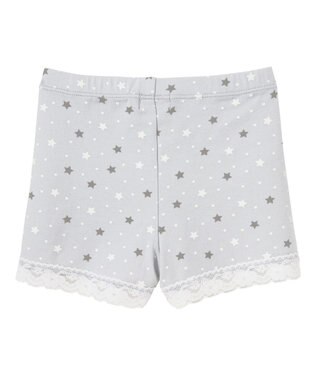 MIKI HOUSE HOT BISCUITS 【80-130cm】 裾レース オーバーパンツ ライトグレー