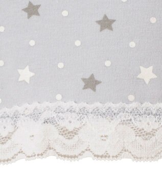 MIKI HOUSE HOT BISCUITS 【80-130cm】 裾レース オーバーパンツ ライトグレー