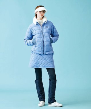 23区GOLF セットアップで揃えたい！【WOMEN】中綿ブルゾン ふじ色系