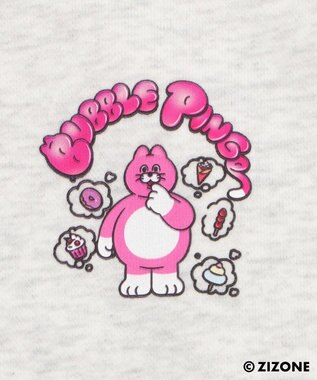 WEGO 【ユニセックス着用ITEM】別注ZIZONEグラフィックZIPパーカー アッシュグレー