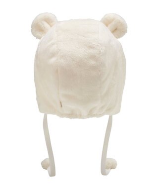 MIKI HOUSE HOT BISCUITS 【ミキハウス】【44-50cm】 マイクロファー フード 白×黄