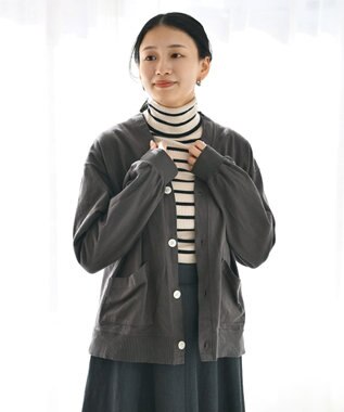 caqu caqu x GoodOn 9ozジャージー カーディガン