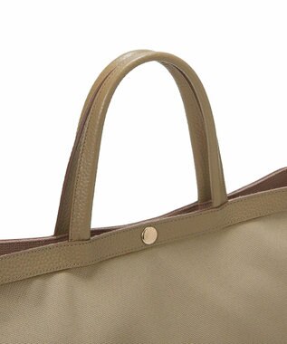 TOPKAPI 【Breath TOPKAPI】NORM ノーム リサイクル ポリエステル シュリンクレザー コンビ A4 トート バッグ グレージュ