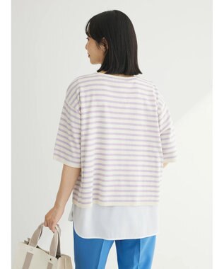 Green Parks 洗える　ニットＴシャツ Border