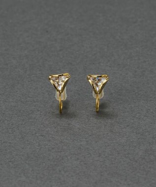 Phoebe 〈金属アレルギー対応/痛くないシリーズ〉モダントライアングルライトフィットイヤリング　ゴールド/ニッケルフリー ゴールド