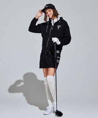 PW CIRCULUS 【WOMEN】裏毛ジップアップフーディー ブラック系