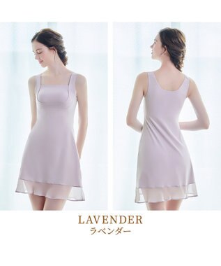 BRADELIS New York 【BRADELIS NewYork peace】綿混楽々dailyバストスリップ23 接触冷感 吸汗速乾 サラッと快適な補正スリップ ラベンダー