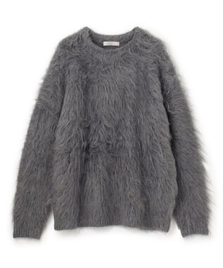 UNFILO MENS 【男女兼用】シャギー クルーネックニット チャコール