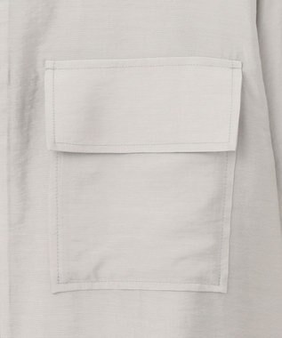 ICB リヨセルナイロンワッシャー ノーカラーブルゾン トープ系