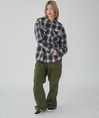 WEGO 【ユニセックス着用ITEM】グラフィックオンブレチェックシャツ（LS） 柄3