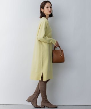 組曲 Aラインリラクシーニット ワンピース イエロー系