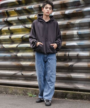 WEGO ワーカーズダブルニーパンツ デニム淡加工色