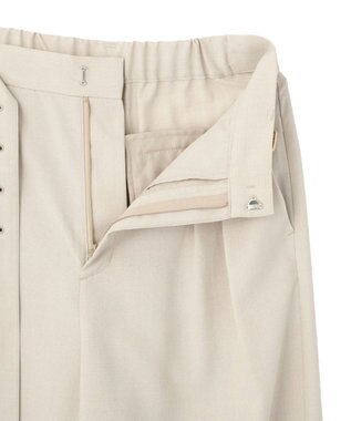 earth music&ecology 【予約】アソートツータックベルトパンツ エクリュ