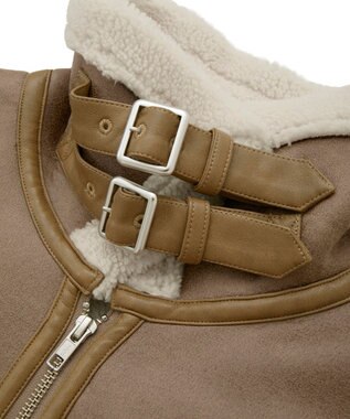 earth music&ecology フェイクムートンジャケット Beige