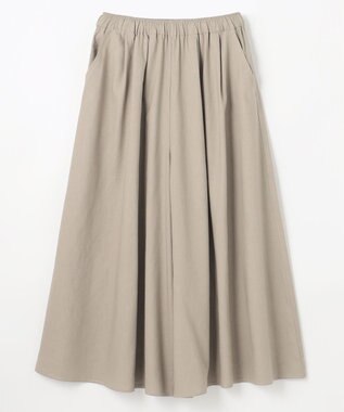 ANY 【ウエストゴム/接触冷感/UVケア】清涼リネンスカーチョ ライトモカ