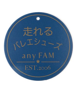 ANY 走れるスクエアバレエ シューズ スエードダークブラウン