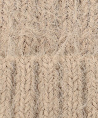 ANY シャギーニット帽 ベージュ