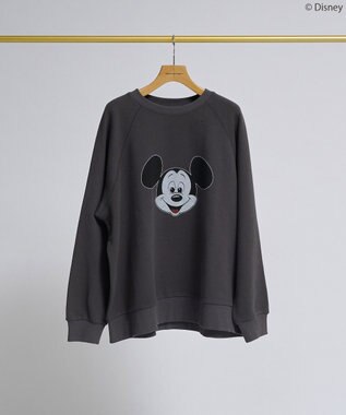 AMERICAN HOLIC 【Mickey&Friends】ビンテージ風スウェット Charcoal Gray