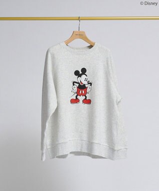 AMERICAN HOLIC 【Mickey&Friends】ビンテージ風スウェット Light Gray Mixture