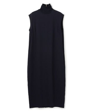BEIGE， FLEUR / 異素材ネック ロングワンピース Navy