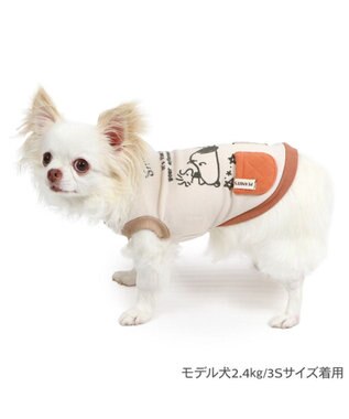 PET PARADISE スヌーピー プレミアムペティヒート ねむ タンクトップ 超小型犬 小型犬 オレンジ