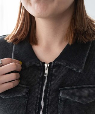 WEGO ポケットデザインWZIPトップス スミクロ