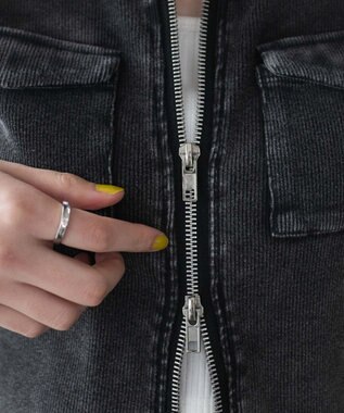 WEGO ポケットデザインWZIPトップス スミクロ