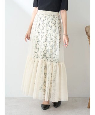 earth music&ecology Ｍｕｌｔｉｗａｙチュールスカート Flower