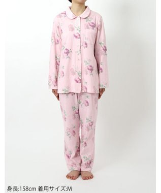 Wing パジャマ 長袖 長ズボン 綿混(本体) あったか レディース EP5071 ウイング／ワコール ピンク