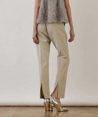 GRACE CONTINENTAL ストレッチテーパードパンツ ベージュ