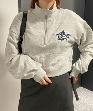 WEGO ハーフジップショートスウェット 柄5