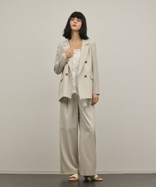 GRACE CONTINENTAL バックタックテーラードジャケット ベージュ