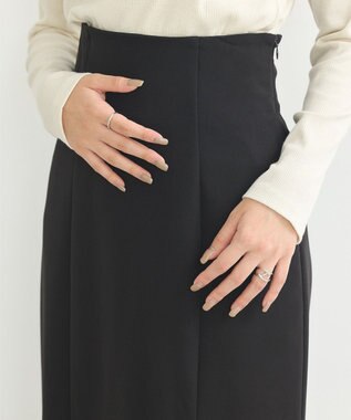 earth music&ecology レースドッキングスカート Black