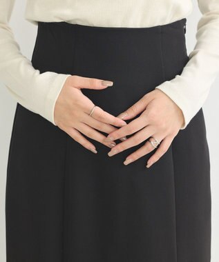 earth music&ecology レースドッキングスカート Black