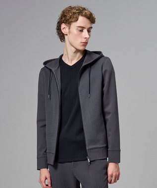 JOSEPH HOMME 【オリジナル素材 】ライトタックジャージー   ジップアップフーディー グレー系