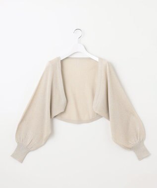 Feroux ラメニット ボレロ ベージュ系