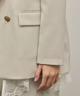 GRACE CONTINENTAL バックタックテーラードジャケット ベージュ