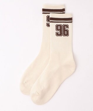 WEGO ナンバリングラインリブソックス ブラウン