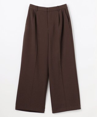 ANY 【LEE掲載/6サイズ展開/裏起毛/ウエストゴム】ウォームワイドパンツ ブラウン