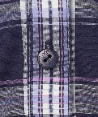 組曲 KIDS 【110-140㎝】プランタンチェック ワンピース ネイビー