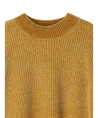 earth music&ecology シャイニーベロアモールチュニック Mustard