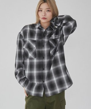 WEGO 【ユニセックス着用ITEM】グラフィックオンブレチェックシャツ（LS） 柄3
