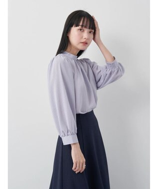 earth music&ecology Ｃｈｅｃｋドビーブラウス Sax