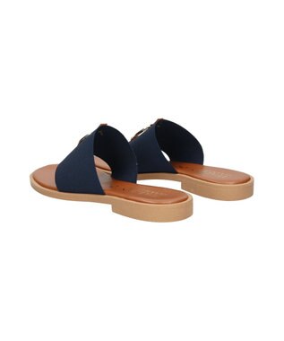 INTER-CHAUSSURES 【ITALIAN SHOEMAKERS】メタルモチーフトングサンダル ネイビー雑材