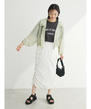 Green Parks キレイ目カレッジボックスＴシャツ Dark Gray