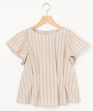 組曲 S 【WEB限定】コットンポリエステルタイプライター セットアップ ベージュストライプ系1