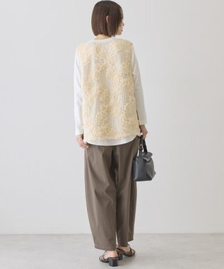 AMERICAN HOLIC 【選べる丈】Ｖネックレースベスト Ivory