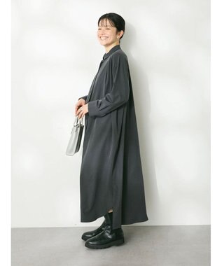 CRAFT STANDARD BOUTIQUE イージーケアタック入りワンピース Charcoal Gray