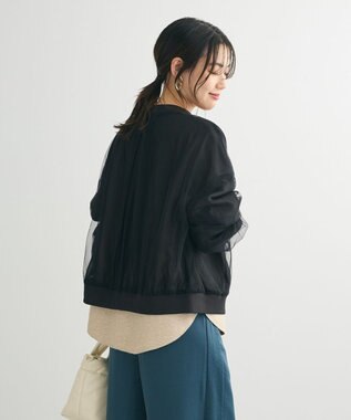 Green Parks チュールブルゾン Black